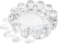 Chic Clear Glass Candle Dish, 1 Pack Modern Bubble Candle Holder for Small Candles and Diffusers, Decorative Home Decor Accessory by CABDM