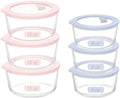 Glass Food Storage Containers with Lids, Plastic Free Semi-Tempered Glass Lids with Silicone Air Vent, Airtight & Leak-Proof Meal Prep Container Set, Oven, Microwave, Freezer & Dishwasher Safe by LiveaLifeEasierandGreener