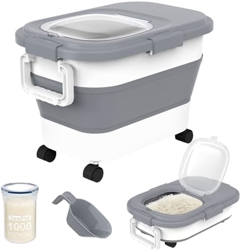 HOYTAMDAR 20-30Lbs Collapsible Rice Container,Food Storage container by HOYTAMDARHOMESTORAGE