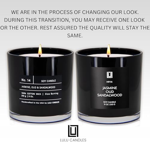 Lulu Candles Jasmine, Oud & Sandalwood Scented Soy Blend Jar Candle, 9 Oz. - Image 3