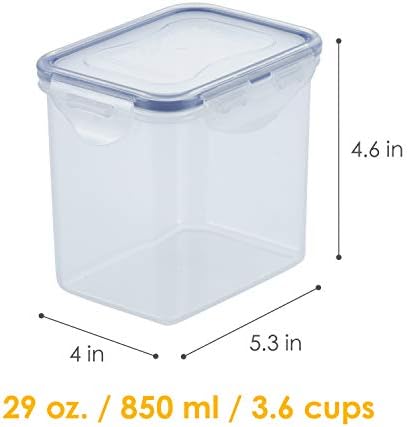 (Pack of 2) Lock & Lock Rectangle Tall Food Storage Container 28.74-oz / 3.59-cup - Image 3