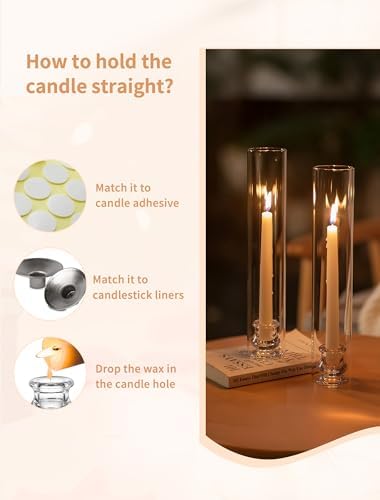 NUPTIO Hurricane Glass Candle Holders Bulk for Wedding - 12.6" H Set of 30 - Image 5