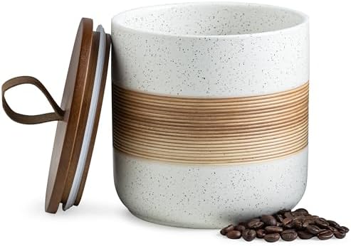 Miamolo Ceramic Coffee Canister Airtight Coffee Container for Ground Coffee by Miamolo