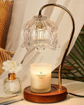 Funistree Flower Candle Warmer Lamp with Timer, Dimmable Candle Lamp Warmer, Christmas Birthday Gifts for Women Mom Her, Housewarming Home Decor, Lotus Wax Warmer for Yankee Candles - Clear Lily by Funistree