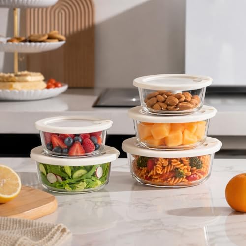 Urban Green Glass Food Storage Containers with Glass Lids, Microwave Safe Food Container Set, Aitight Meal Prep Container Set, LeakProof, 100% Plastic Free, 5 Pack - Image 5
