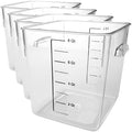 Rubbermaid Commercial Products Space Saving Food Storage Container, 8-Quart, Clear,-40 F to 121 F Temperature Range, Best use for Restaurant Kitchens/Wet and Dry Food/Meats/Pasta,Lid not included by Rubbermaid