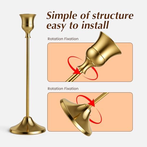 12PCS Candle Holders Vintage Centerpiece Candlestick Holder - Image 4