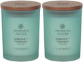 Chesapeake Bay Balance + Harmony Scented Candles Water Lily Pear Fragrance Medium Size Natural Soy Wax 50 Hours Burn Time Pack of 2 by ChesapeakeBayFragrance