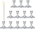 Candlestick Holders Taper Candle Holders, 12PCS Silver Candle Holder Set for Table Centerpiece, Vintage Candle Stand for Table Centerpieces, Home Decor,Weddings,Festival and Parties by DECKALY