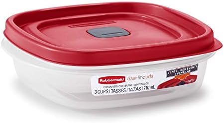 Rubbermaid EasyFindLids Food Storage and Organization Containers, 3-Pack, Racer Red, BPA-Free, Microwave & Dishwasher Safe - Image 3