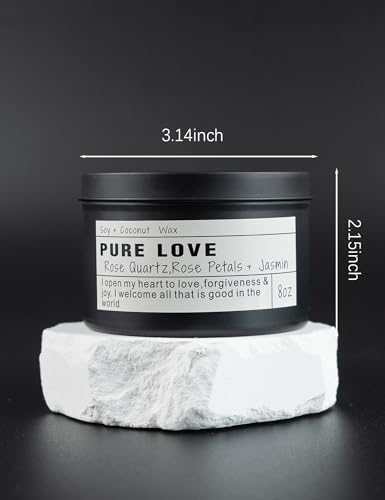 Crystal Candle, Healing Energy Protection Gift, Mindful Intentions, Best Friend, Mother's Birthday Gift.(Pure Love) - Image 6