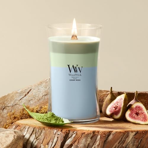 WoodWick Verdant Woods Tri-Scented Candle, Crackling Wick, 21.5oz - Image 2