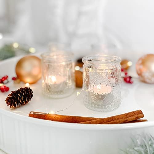 Kate Aspen Vintage Clear Glass Tealight & Votive Candle Holders (Set of 4), Farmhouse Decor, Room Decoration, Shelf Decor - Image 5