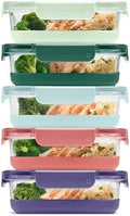 Ello Duraglass Refresh 3.4 Cup Meal Prep Containers, 10 Pc, Everest by Ello