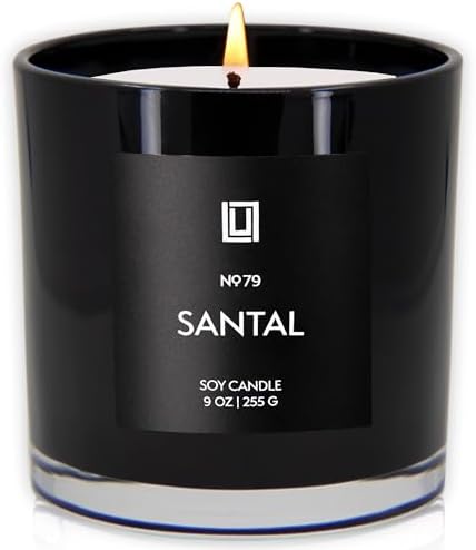 Lulu Candles Santal Scented Soy Candle 9 Oz Sandalwood Amber Home Fragrance - Image 2