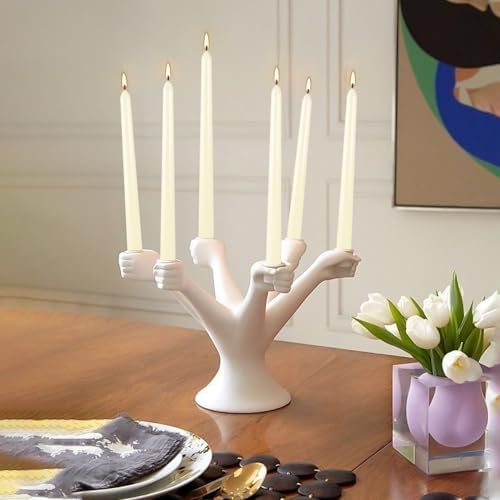 YOROXRG 36 Pack Ivory White Taper Candles, 7-8 Hours Burn Time, Unscented, Smokeless and Dripless, 0.8 x 10 Inch Dinner Candle Set for Household, Wedding, Party and Home Décor Candlesticks - Image 6