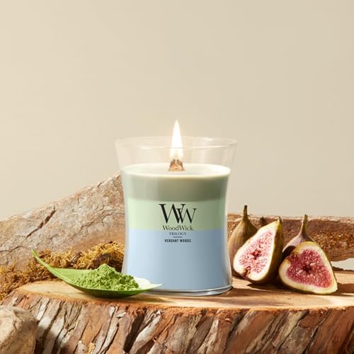 WoodWick Verdant Woods Tri-Scented Candle, Crackling Wick, 9.7oz - Image 2