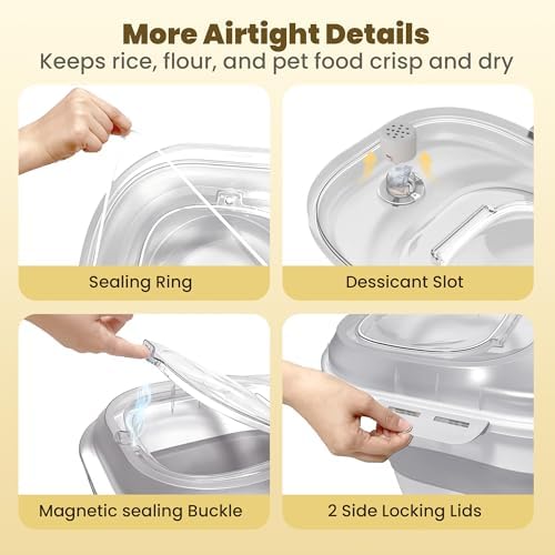 HOYTAMDAR 50Lbs Collapsible Rice Container,Airtight Food Storage container - Image 5