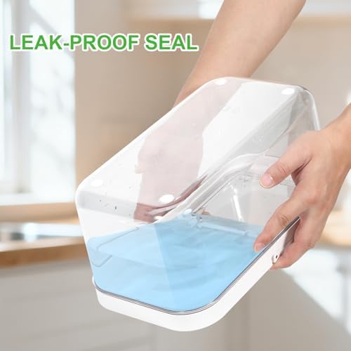 12 Lbs Rice Flour Sugar Storage Containers Dry Food Holder with Flip-up Lid - Image 6