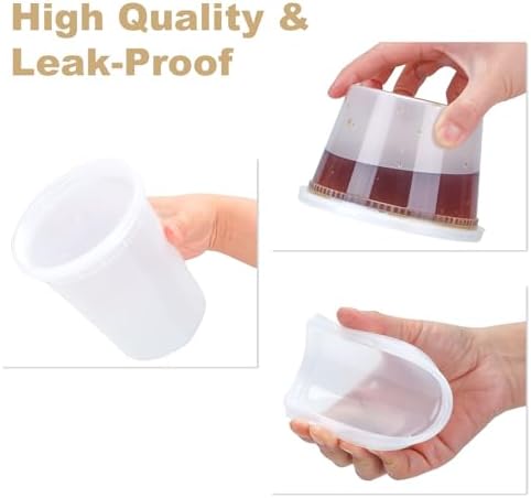 Clawsoff 60 Sets Deli Containers with Lids Disposable Plastic Food Storage - Image 3