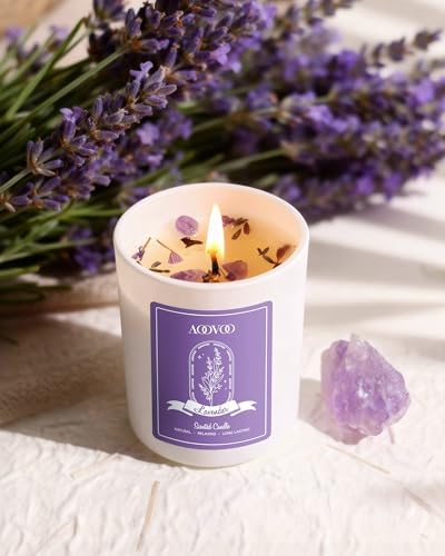 AOOVOO Rose/Vanilla/Eucalyptus/Lavender Scented Candles for Women - Image 4