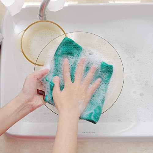 Homaxy 100% Cotton Waffle Weave Kitchen Dish Cloths 24-Pack, Teal - Image 4