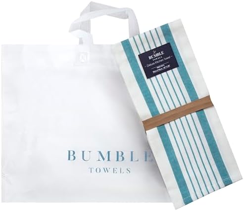 Premium Kitchen Towels 6 Pack 100% Cotton, 20"x28" Dish Towels - Aqua - Image 6
