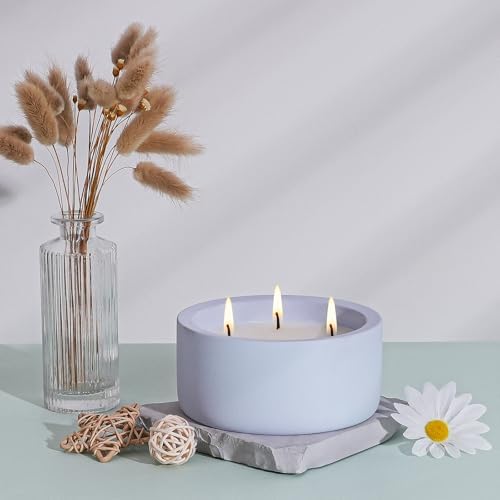 Viyffo Large 20oz Scented Candle - Citronella & Lavender, 3 Wick Non Toxic Soy Candles for Women, Matte Purple Ceramic Jar, Luxury Home Fragrance, Elegant Room Decor & Premium Birthday Gift - Image 3