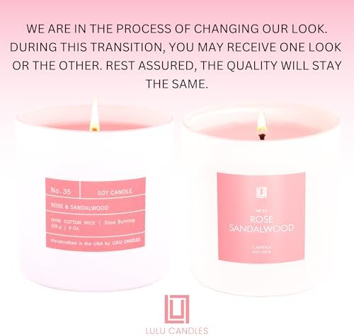 Lulu Candles | Rose & Sandalwood | Smells Floral & Woody | Luxury Scented Soy Jar Candle | Hand Poured in The USA | Highly Scented & Long Lasting (9 Oz. Limited Edition) - Image 2