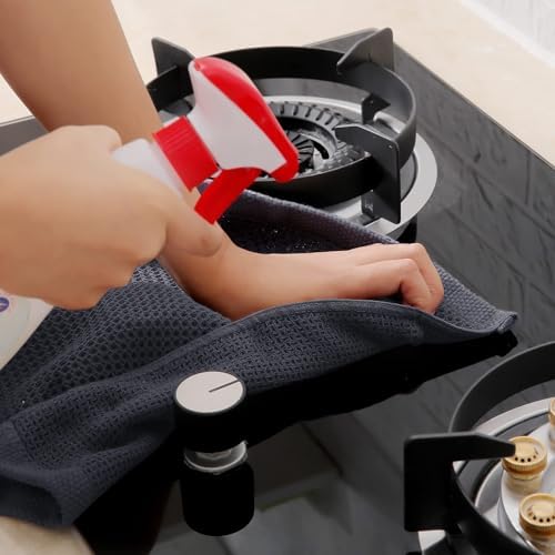 Homaxy 100% Cotton Waffle Weave Kitchen Dish Towels 12-Pack, Dark Grey - Image 5