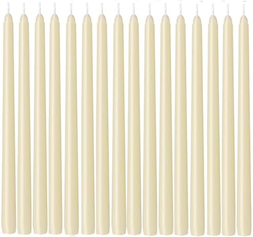 WPONSZU 16 Pack Ivory Taper Candles, 7-8 Hours Burn Time, Unscented, Smokeless and Dripless, 4/5 x 10 Inch for Christmas,Household,Dinner,Wedding,Valentine's Day,Party and Home Décor Candlesticks - Image 2