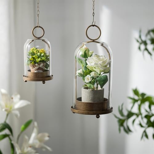 Sziqiqi Hurricane Candle Holder Lanterns: Pillar Candle Holders Set of 2 - Image 4