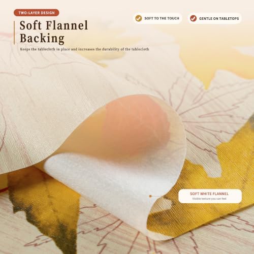 Rectangle Table Cloth, 100% Waterproof Vinyl Tablecloth, 54" x 84" - Image 4