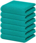 Homaxy 100% Cotton Waffle Weave Kitchen Dish Towels 6-Pack, Teal by Homaxy