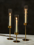 NUPTIO Candlestick Holders for Table Centerpiece, Set of 3 Gold Decor by Nuptio
