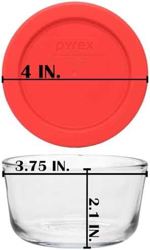 Pyrex Simply Store 1 Cup Single Glass Food Storage Container, Plastic Lid - Image 6