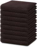 Homaxy 100% Cotton Waffle Weave Kitchen Dish Towels 8-Pack, Dark Brown by Homaxy