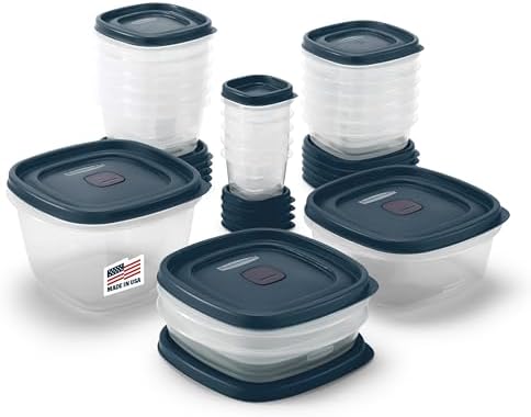 Rubbermaid EasyFindLids Food Storage Containers in Special-Edition Insignia Blue, 42 Piece by Rubbermaid