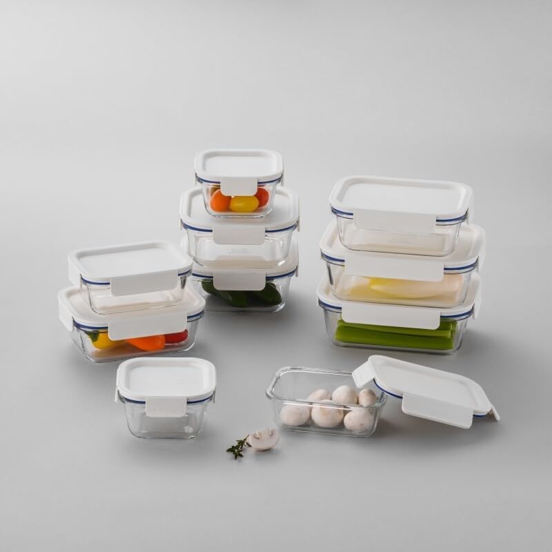 LocknLock LNG455S5W The Clear Borosilicate Glass Food Storage Containers with Lids, 10-Piece Set for Kitchen, Lunch, Meal Prep, Leftovers, Leakproof, Freezer, Microwave, and Dishwasher Safe - Image 5