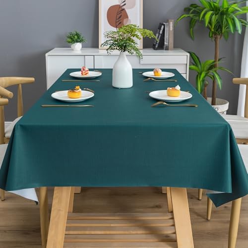 Rectangle Table Cloth,100% Waterproof Tablecloth Oil Proof Spill Proof Vinyl Table Cloth, Wipe Clean Plastic Table Cover for Dining, Camping, Indoor and Outdoor 52" x 70",Navy Blue - Image 7