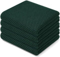 Homaxy 100% Cotton Waffle Weave Kitchen Dish Towels 4-Pack, Blackish Green by Homaxy