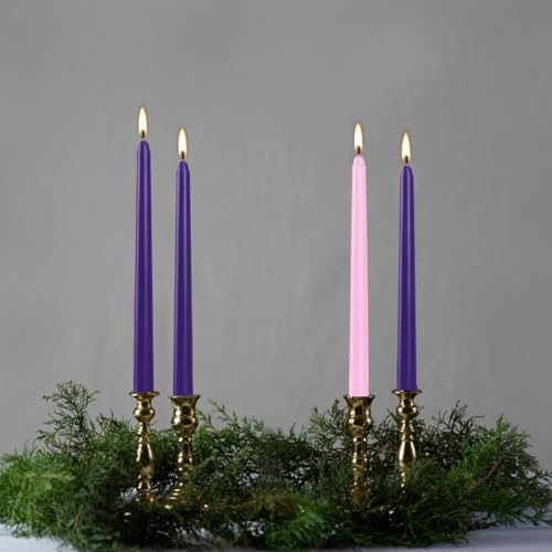 YOROXRG 16 Pack Advent Taper Candles Premium Hand Dipped 10in Unscented Christmas Taper Candles - Ideal for Seasonal Celebrations, Holidays, Church, Celebration, Party - Image 5