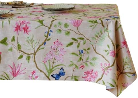 Rectangle Table Cloth,100% Waterproof Tablecloth Oil Proof Spill Proof Vinyl Table Cloth, Wipe Clean Plastic Table Cover for Dining, Camping, Indoor and Outdoor 54" x 102",Pink by Unknown