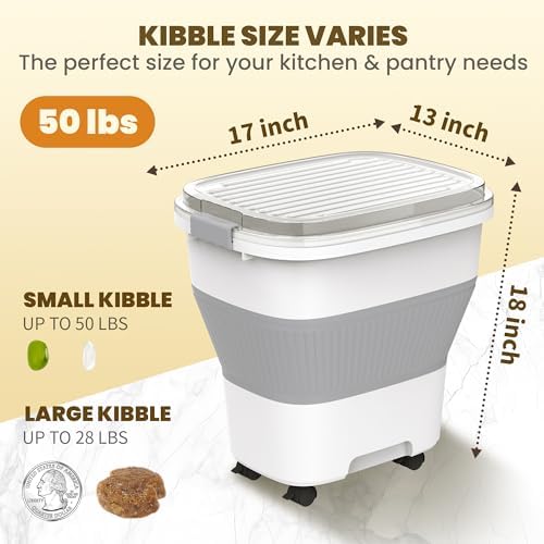 HOYTAMDAR 50Lbs Collapsible Rice Container,Airtight Food Storage container - Image 4