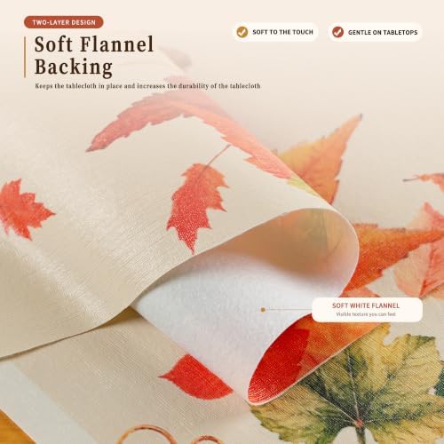 Rectangle Table Cloth, 100% Waterproof Vinyl Tablecloth, 54" x 84" - Image 5