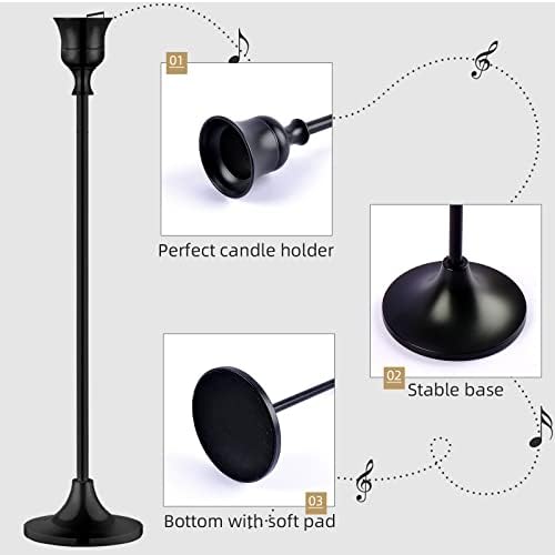 Vintage Black Candelabra Candle Holders for Fireplace & Party - Image 5
