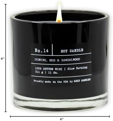 Lulu Candles Jasmine, Oud & Sandalwood Soy Blend Jar Candle, 11 Oz. - Image 4