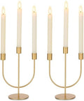 Sziqiqi Gold Candelabra Candle Holders Set of 2, 3 Arm Candelabras by SZIQIQI