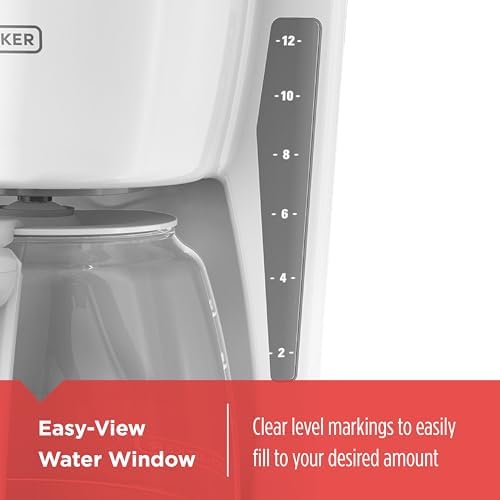 BLACK+DECKER CM1160W-1 CM1160W 12-Cup Programmable Coffeemaker, White/Stainless Steel - Image 3