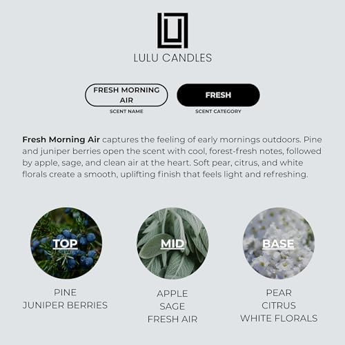Lulu Candles | Fresh Morning Air | Luxury Scented Soy Jar Candle | Hand Poured in The USA | Highly Scented & Long Lasting (9 Oz.) - Image 4